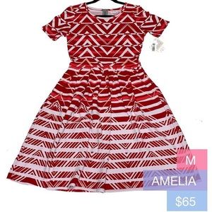 LuLaRoe Amelia Dress Ombré Rare Unicorn Medium